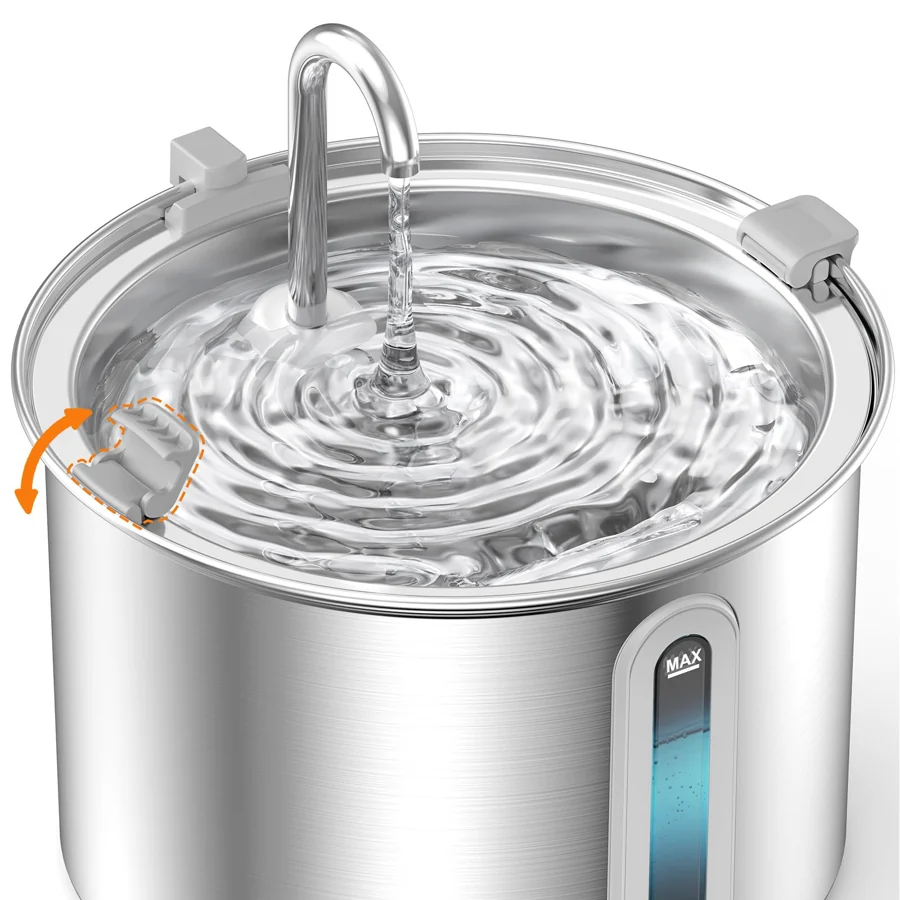 Water fountains example: oneisall 2 L stainless-steel fountain